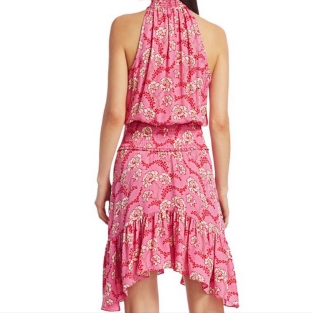 A.L.C. Cody Floral Silk Smocked Waist Dress - Picture 3 of 13